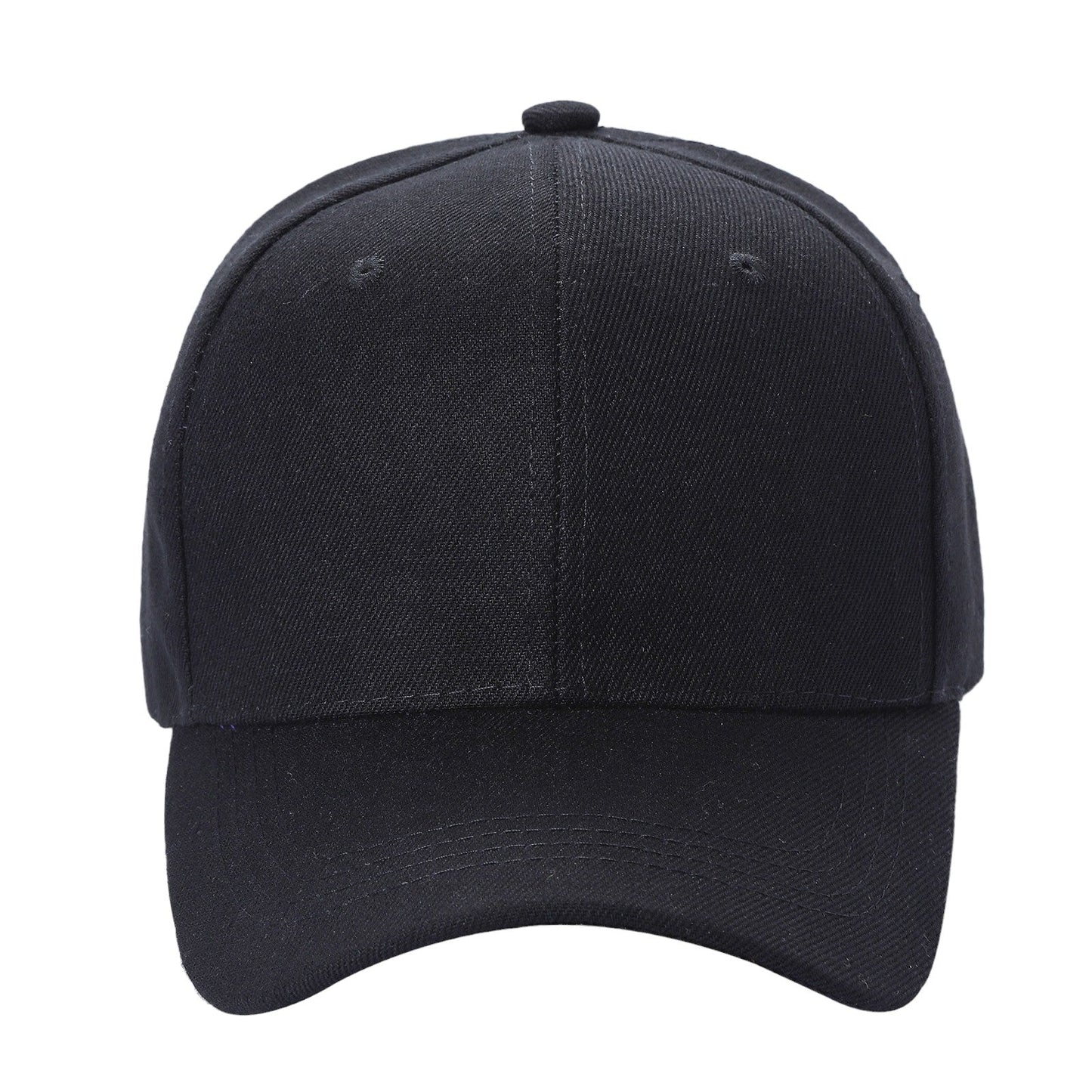 Unbranded Structured Baseball Cap, Blank 6 Panel Hat