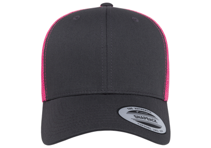 Yupoong 6606T Retro Trucker Hat Baseball Cap with Mesh Back, 2-Tone Colors - YP Classics