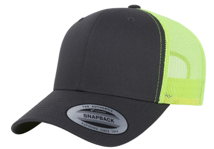 Yupoong 6606T Retro Trucker Hat Baseball Cap with Mesh Back, 2-Tone Colors - YP Classics