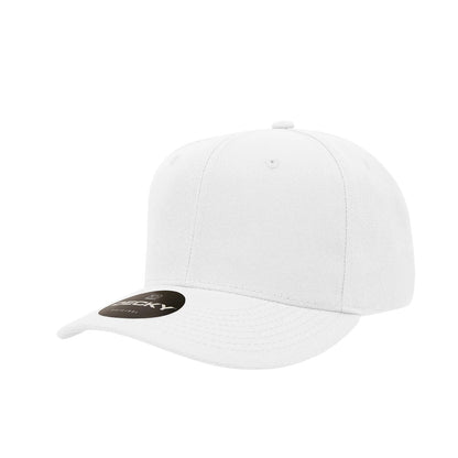 Decky 1015 Mid Profile Snapback Hats 6 Panel Baseball Caps Curved Bill Blank