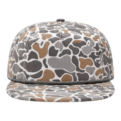 Blank Rope Hats Camo 5 Panel Youth Snapback Hat