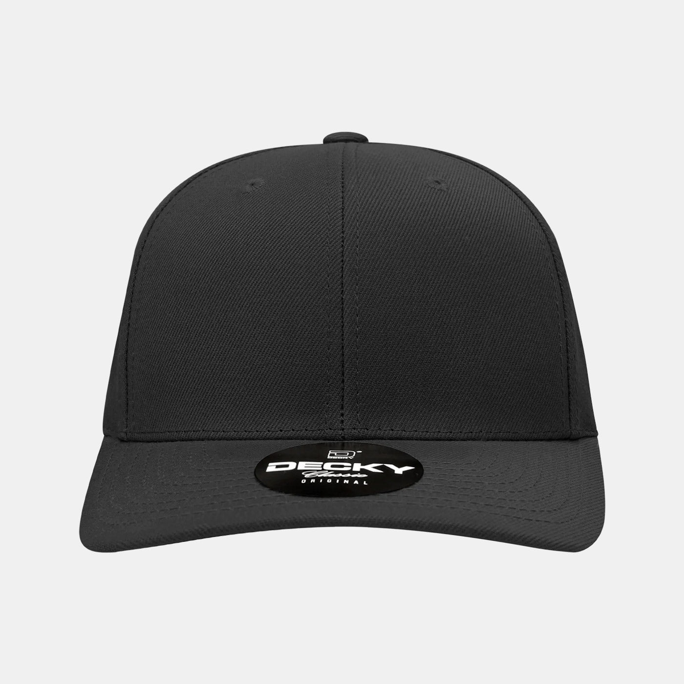Decky 1015 Mid Profile Snapback Hats 6 Panel Baseball Caps Curved Bill Blank