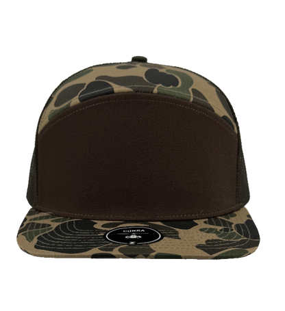 Zapped Headwear Cobra Flat Bill Cap Trucker Mesh Back