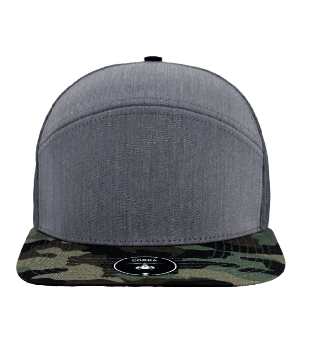 Zapped Headwear Cobra Flat Bill Cap Trucker Mesh Back