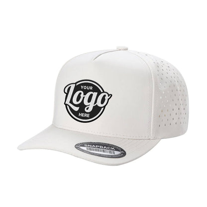 Custom Embroidered Unbranded 5 Panel Perforated Laser Mesh Hat Waterproof Cap