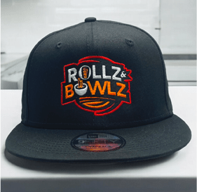 Rollz & Bowlz embroidered cap for branding and promotions
