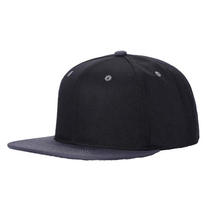 Unbranded Snapback Hat, Blank Flat Bill Cap