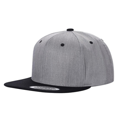 Unbranded Snapback Hat, Blank Flat Bill Cap