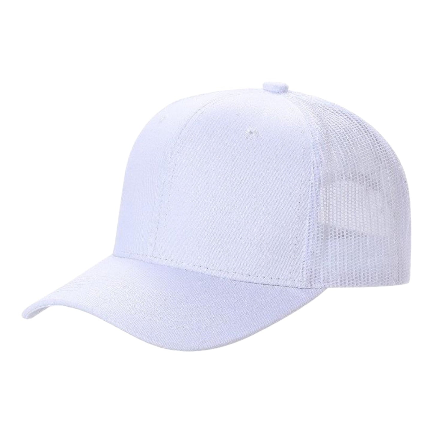 Unbranded 6-Panel Curve Trucker Hat, Blank Mesh Back Cap