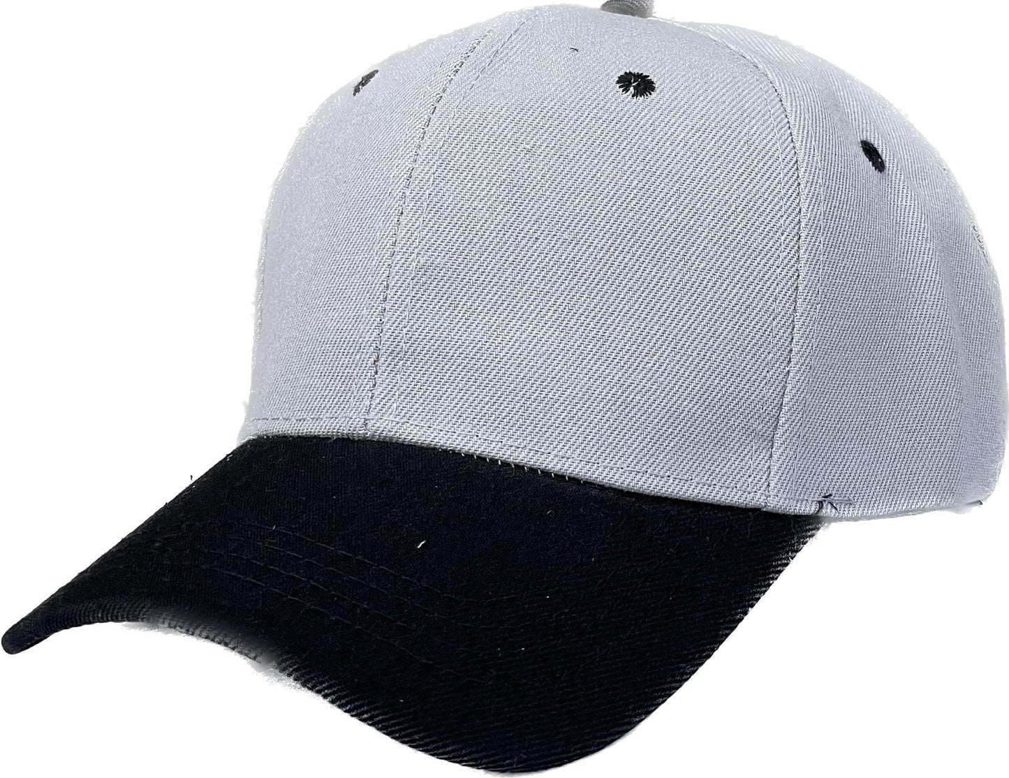 Unbranded 2 Tone Baseball Cap, Blank Structured Hat