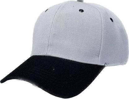 Unbranded 2 Tone Baseball Cap, Blank Structured Hat