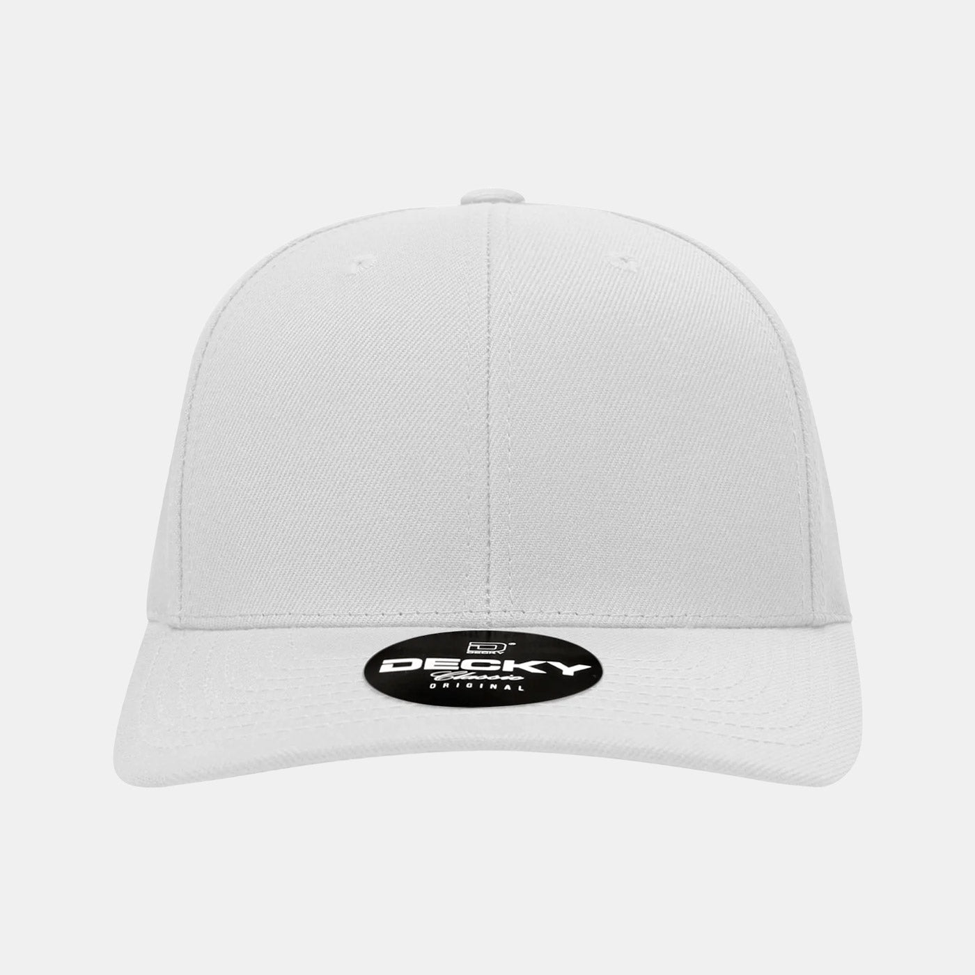 Decky 1015 Mid Profile Snapback Hats 6 Panel Baseball Caps Curved Bill Blank