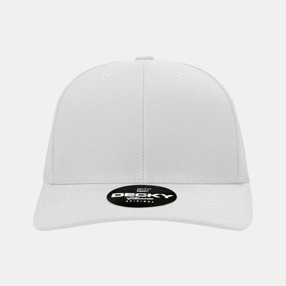 Decky 1015 Mid Profile Snapback Hats 6 Panel Baseball Caps Curved Bill Blank
