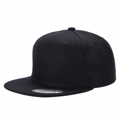 Unbranded Wool Snapback Hat, Blank Flat Bill Cap