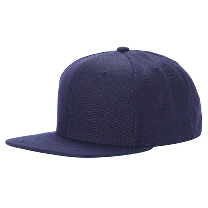 Unbranded Wool Snapback Hat, Blank Flat Bill Cap