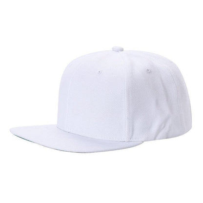 Unbranded Wool Snapback Hat, Blank Flat Bill Cap