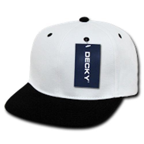 1 Decky Dozen Flat Bill Snapback Caps Hats Solid Two Tone Wholesale Lot!-Casaba Shop