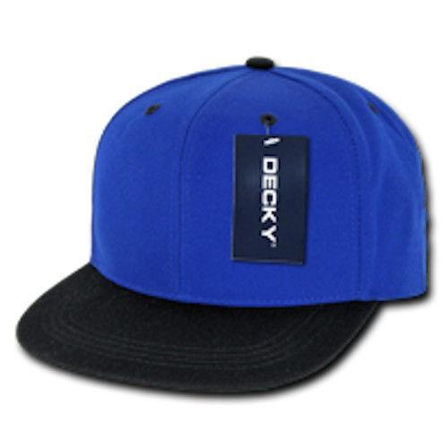 1 Decky Dozen Flat Bill Snapback Caps Hats Solid Two Tone Wholesale Lot!-Casaba Shop