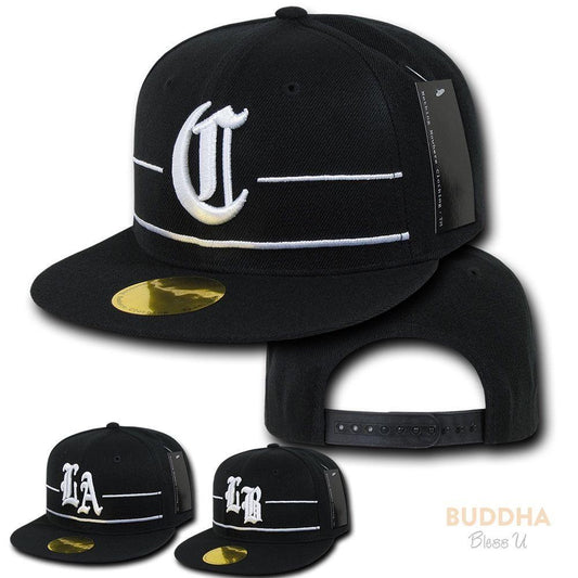 1 Dozen Acrylic Flip Side City Logo 6 Panel Retro Flat Bill Caps Hats Wholesale Bulk-Casaba Shop - Star Hats & Embroidery