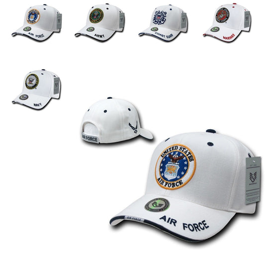 1 Dozen Air Force Marines Navy Army Coast Guard Sandwich Ball Hats Caps Wholesale Lots-Casaba Shop - Star Hats & Embroidery