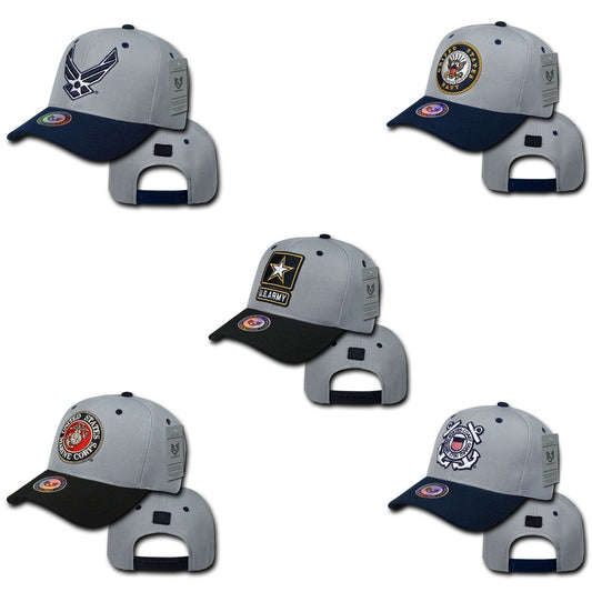 1 Dozen Air Force Navy Coast Guard Army Marines Workout Baseball Hats Caps Wholesale Lots-Casaba Shop - Star Hats & Embroidery