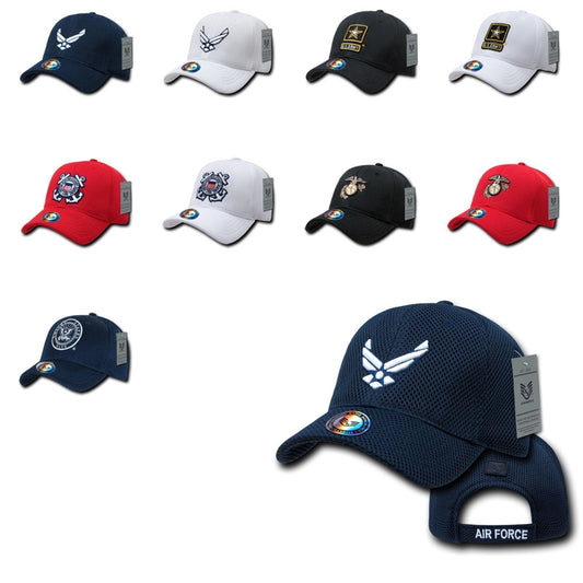 1 Dozen Army Air Force Navy Marines Coastguard Mesh Baseball Hats Caps Wholesale Lots-Casaba Shop - Star Hats & Embroidery