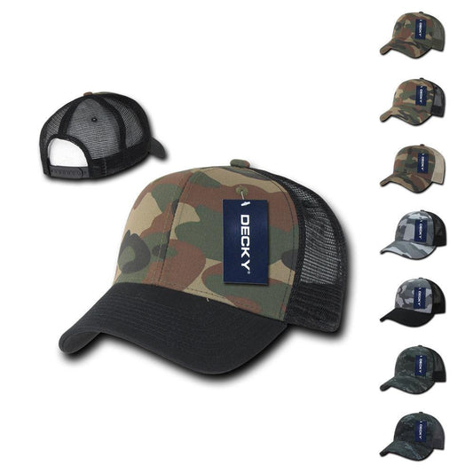 1 Dozen Army Camouflage Curve Bill Trucker Hats Caps Wholesale Lot Bulk-Casaba Shop - Star Hats & Embroidery