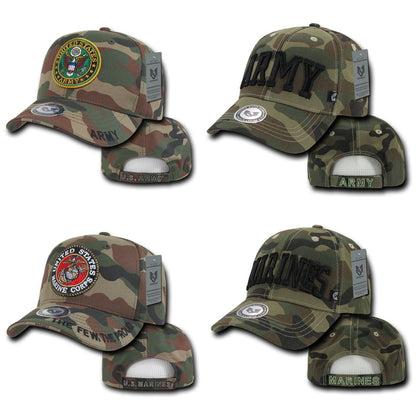 1 Dozen Army Marines Camouflage Military Baseball Caps Hats Wholesale Lots-Casaba Shop