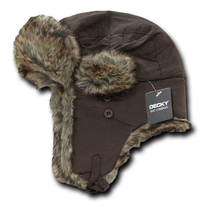 1 Dozen Aviator Bomber Soft Faux Fur Ear Flap Hat Cap Trooper Trapper Wholesale-Casaba Shop