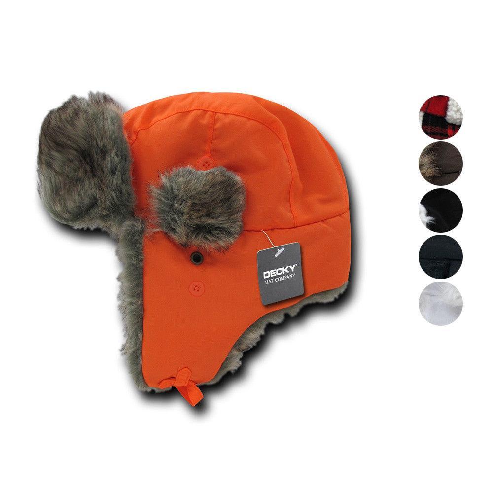1 Dozen Aviator Bomber Soft Faux Fur Ear Flap Hat Cap Trooper Trapper Wholesale-Casaba Shop
