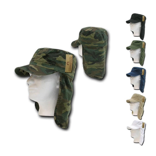 1 Dozen Bdu Foreign Legion Flap Flat Military Fishing Caps Cap Hats Wholesale Lots!-Casaba Shop - Star Hats & Embroidery