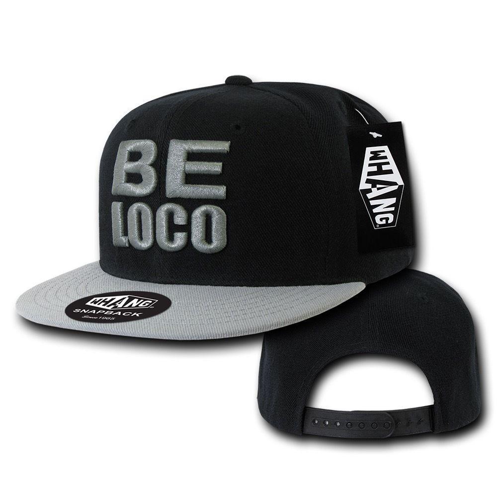 1 Dozen Be Loco 6 Panel Retro Flat Bill Constructed Snapback Hats Caps Wholesale Lots-Casaba Shop