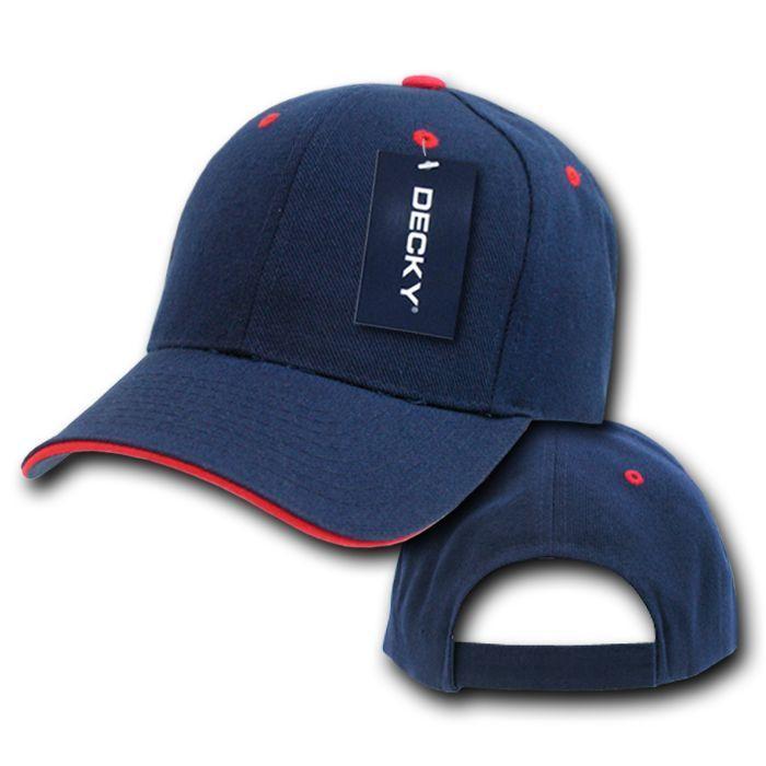 1 Dozen Blank Decky Sandwich Visor Pro Baseball Hats Caps Wholesale Lot-Casaba Shop