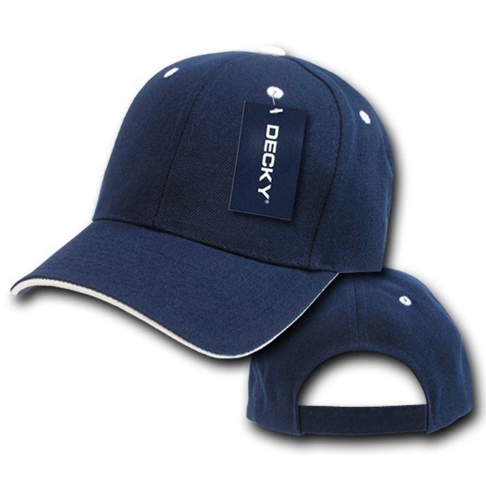 1 Dozen Blank Decky Sandwich Visor Pro Baseball Hats Caps Wholesale Lot-Casaba Shop