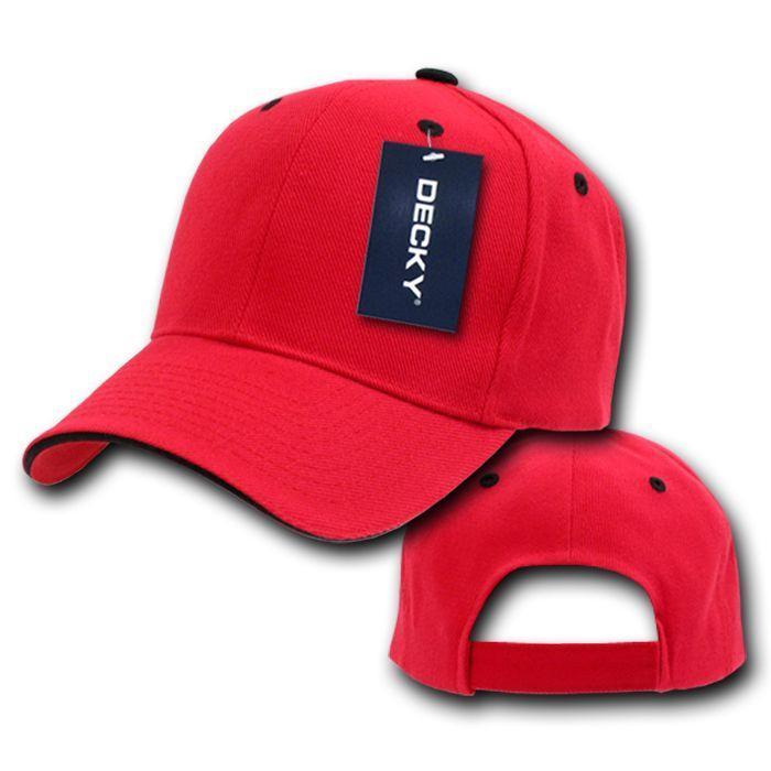 1 Dozen Blank Decky Sandwich Visor Pro Baseball Hats Caps Wholesale Lot-Casaba Shop