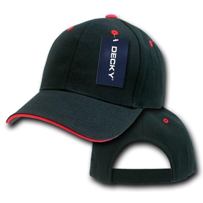 1 Dozen Blank Decky Sandwich Visor Pro Baseball Hats Caps Wholesale Lot-Casaba Shop