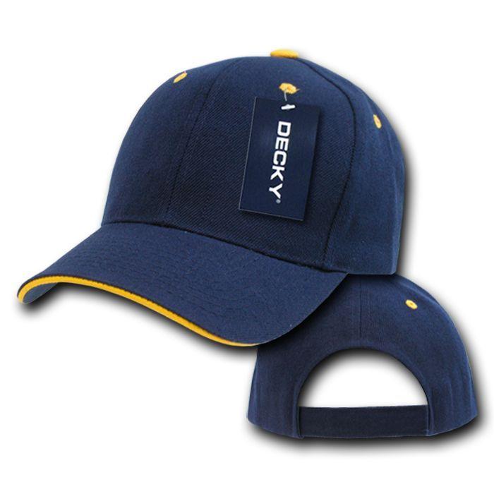 1 Dozen Blank Decky Sandwich Visor Pro Baseball Hats Caps Wholesale Lot-Casaba Shop