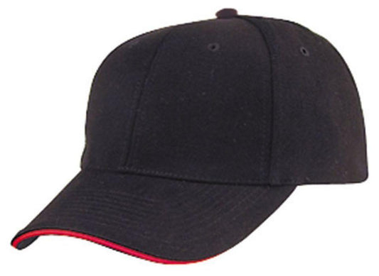 1 Dozen Brushed Cotton Sandwich 6 Panel Low Crown Baseball Hats Caps Wholesale Bulk-Casaba Shop - Star Hats & Embroidery