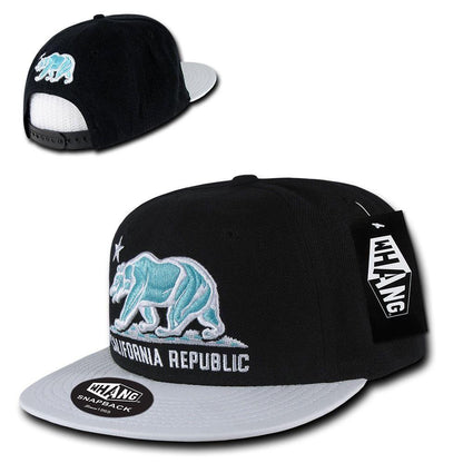 1 Dozen California Republic 6 Panel Flat Vinyl Bill Snapback Hats Caps Wholesale Bulk-Casaba Shop