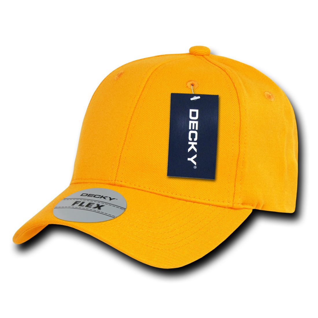Decky 1016W Flex Caps 6 Panel Mid Profile Baseball Hats Curved Bill Blank Wholesale
