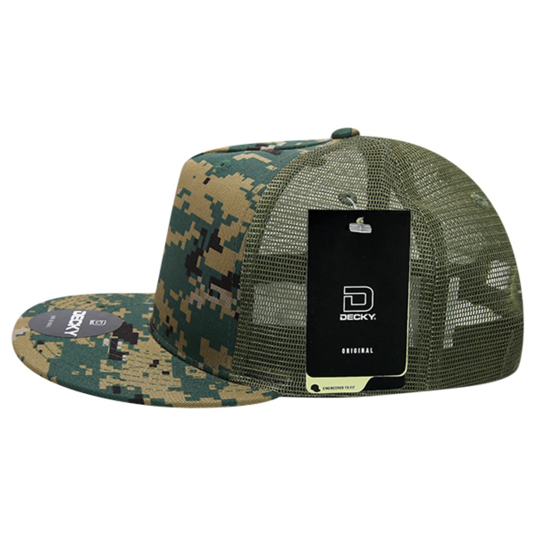 Decky 1040 Trucker Snapback Hats 5 Panel Caps High Profile Structured Blank Wholesale
