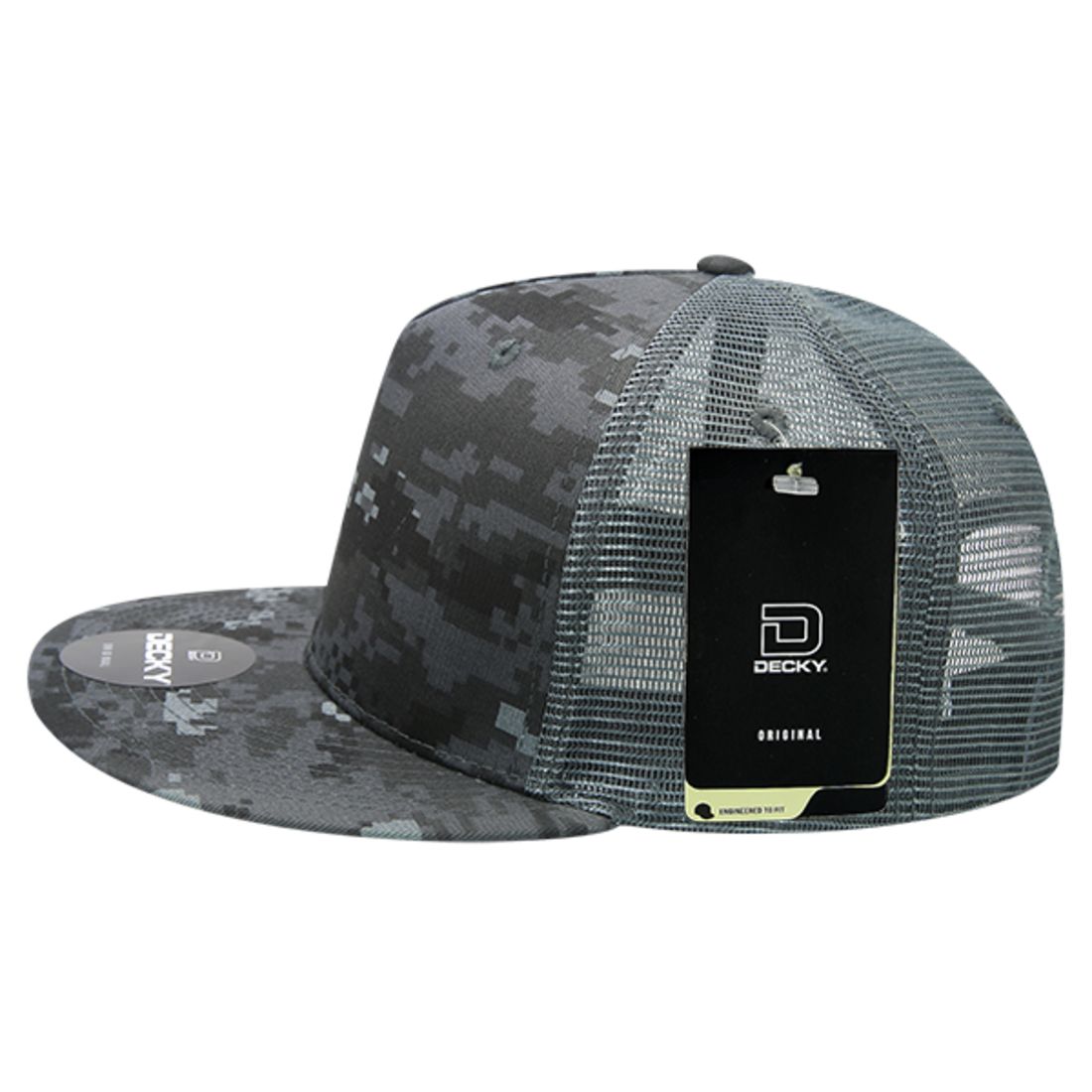 Decky 1040 Trucker Snapback Hats 5 Panel Caps High Profile Structured Blank Wholesale