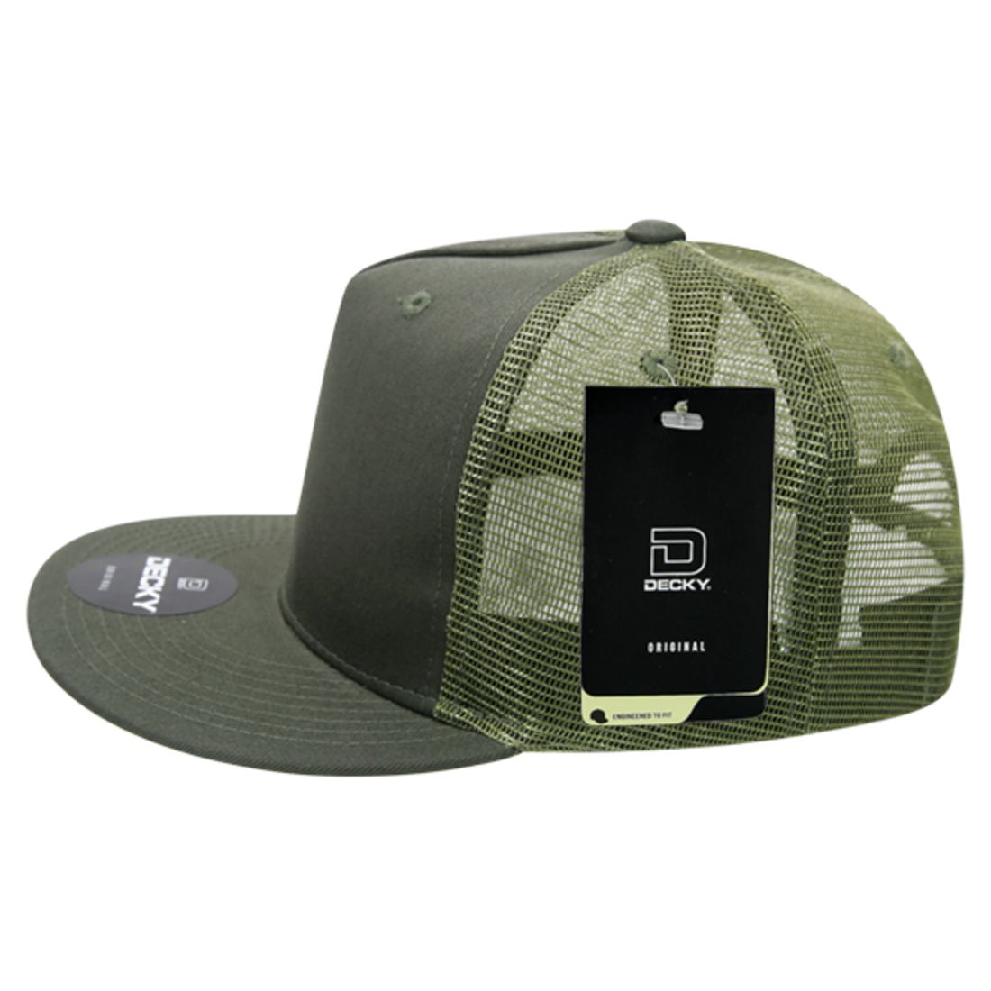 Decky 1040 Trucker Snapback Hats 5 Panel Caps High Profile Structured Blank Wholesale