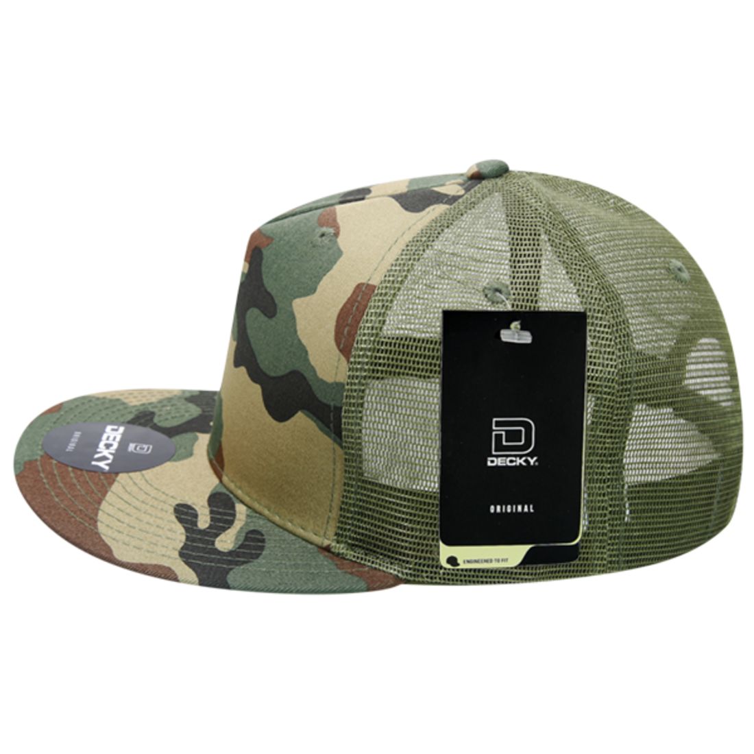 Decky 1040 Trucker Snapback Hats 5 Panel Caps High Profile Structured Blank Wholesale