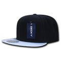 Decky 1046 High Profile Two Tone Brim Snapback Hats 6 Panel Caps Flat Bill Wholesale
