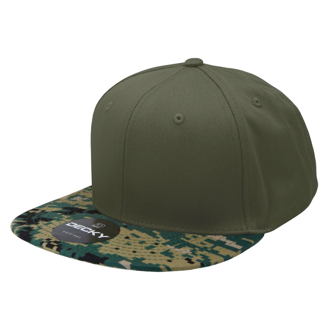 Decky 1047 Camouflage High Profile Snapback Hats 6 Panel Caps Flat Bill Army Wholesale