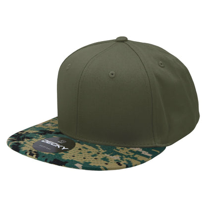 Decky 1047 Camouflage High Profile Snapback Hats 6 Panel Caps Flat Bill Army Wholesale