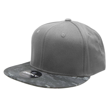 Decky 1047 Camouflage High Profile Snapback Hats 6 Panel Caps Flat Bill Army Wholesale