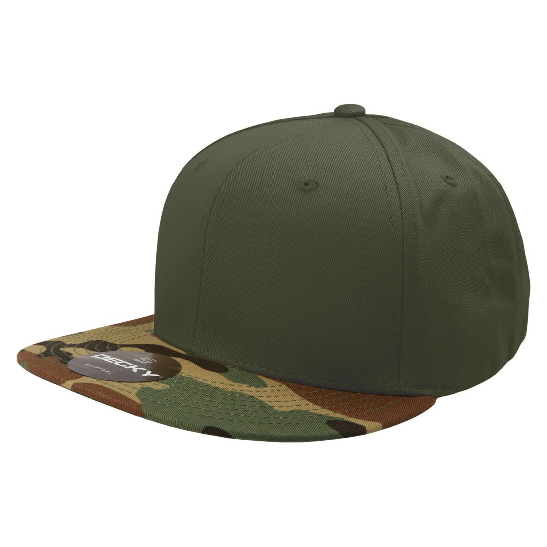 Decky 1047 Camouflage High Profile Snapback Hats 6 Panel Caps Flat Bill Army Wholesale