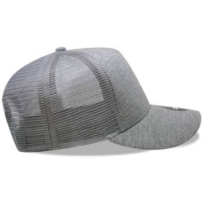 Decky 1050 Heather Jersey Trucker Hats 5 Panel Snapback Caps Mesh Structured Wholesale
